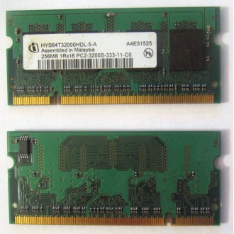 Модуль памяти для ноутбуков 256MB DDR2 SODIMM PC3200 (Каменск-Уральский)